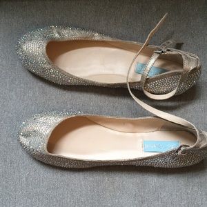 Betsy Johnson rhinestone flats